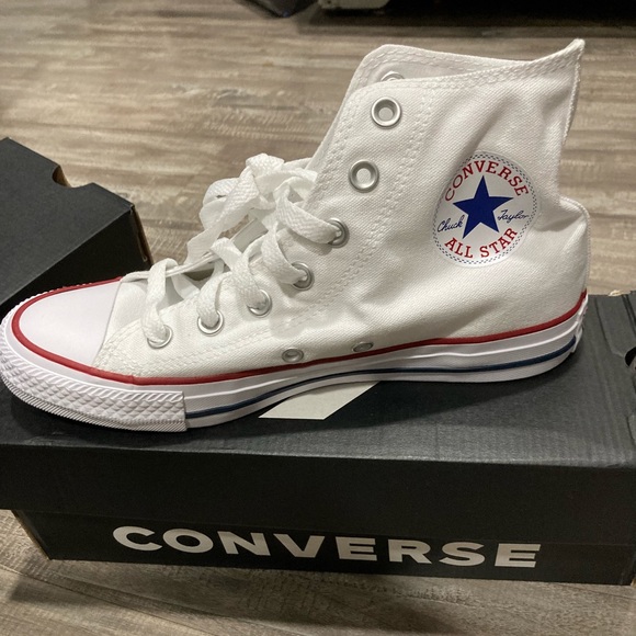 Brand new Authentic white high top converse